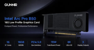 GUNNIR Intel Arc Pro B50 LP 16GB
